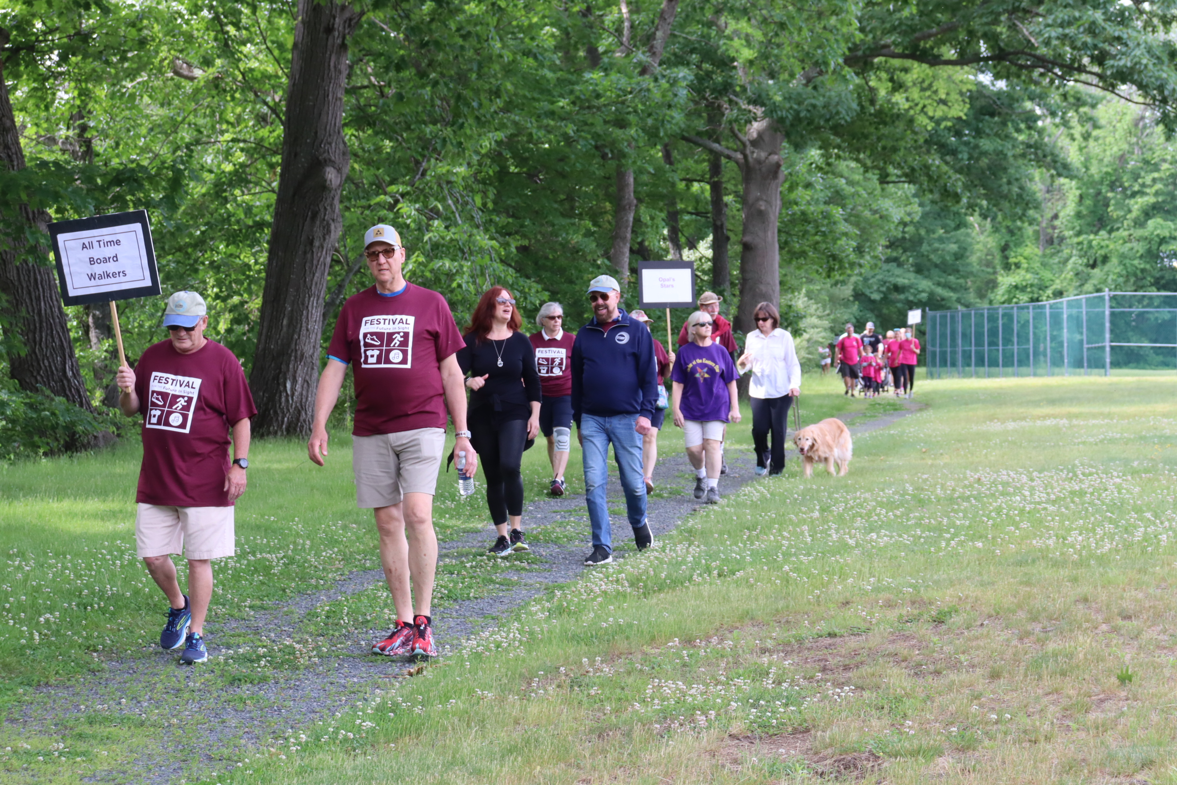 a group of walkers at the Walk for sight event