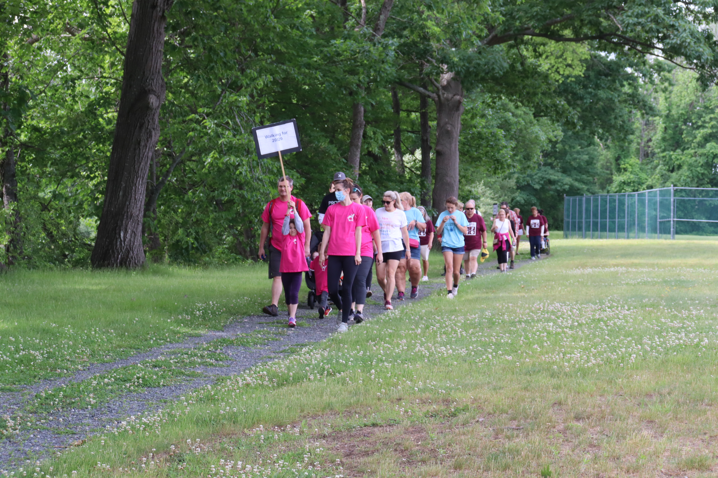 a group of walkers duing the Walk for Sight