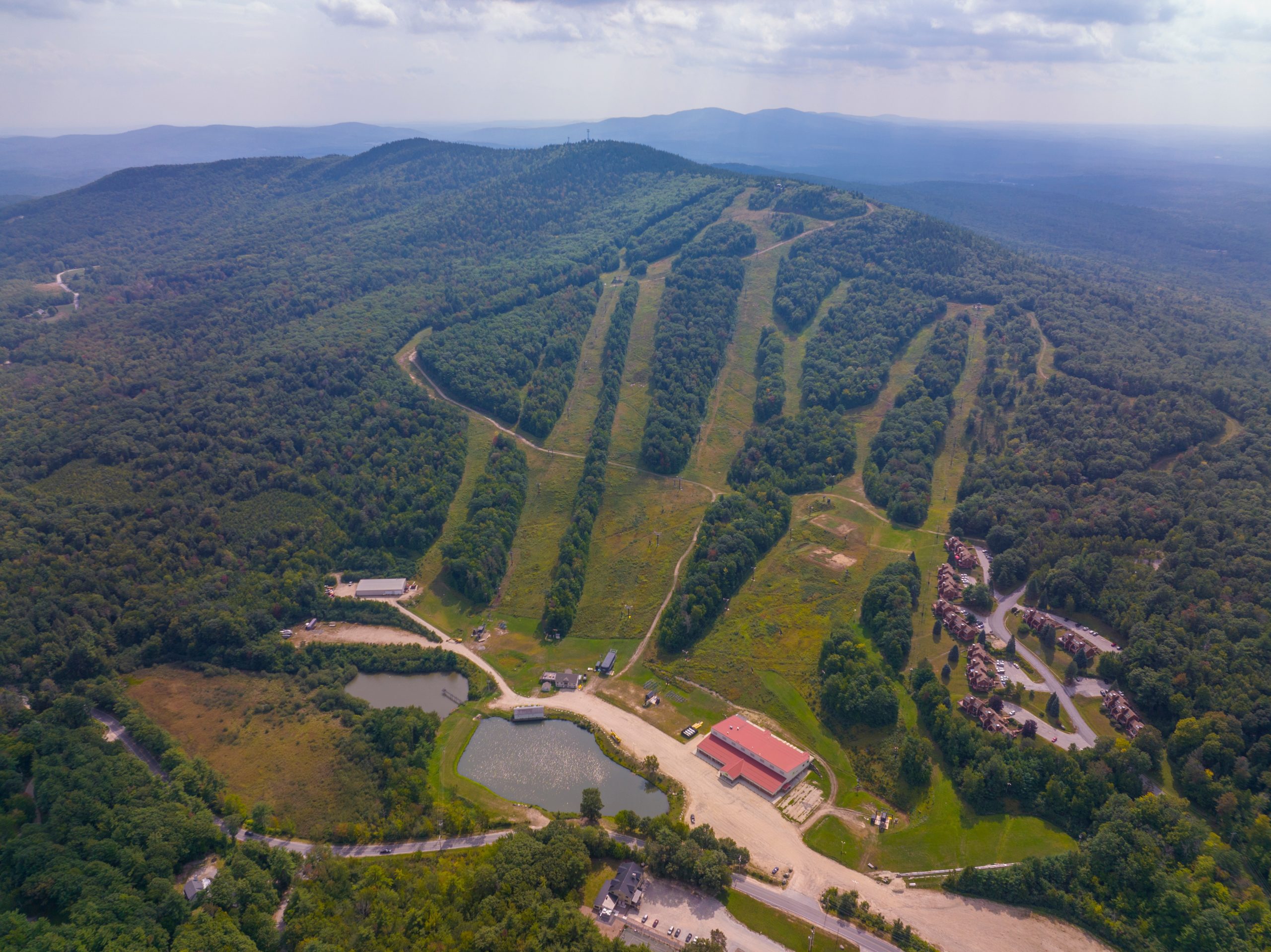 ariel view of crotched mountain in the summer