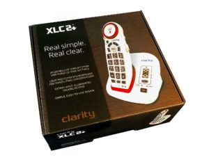 clarity x l c 2 plus TEAP cordless phone with large, backlit buttons.