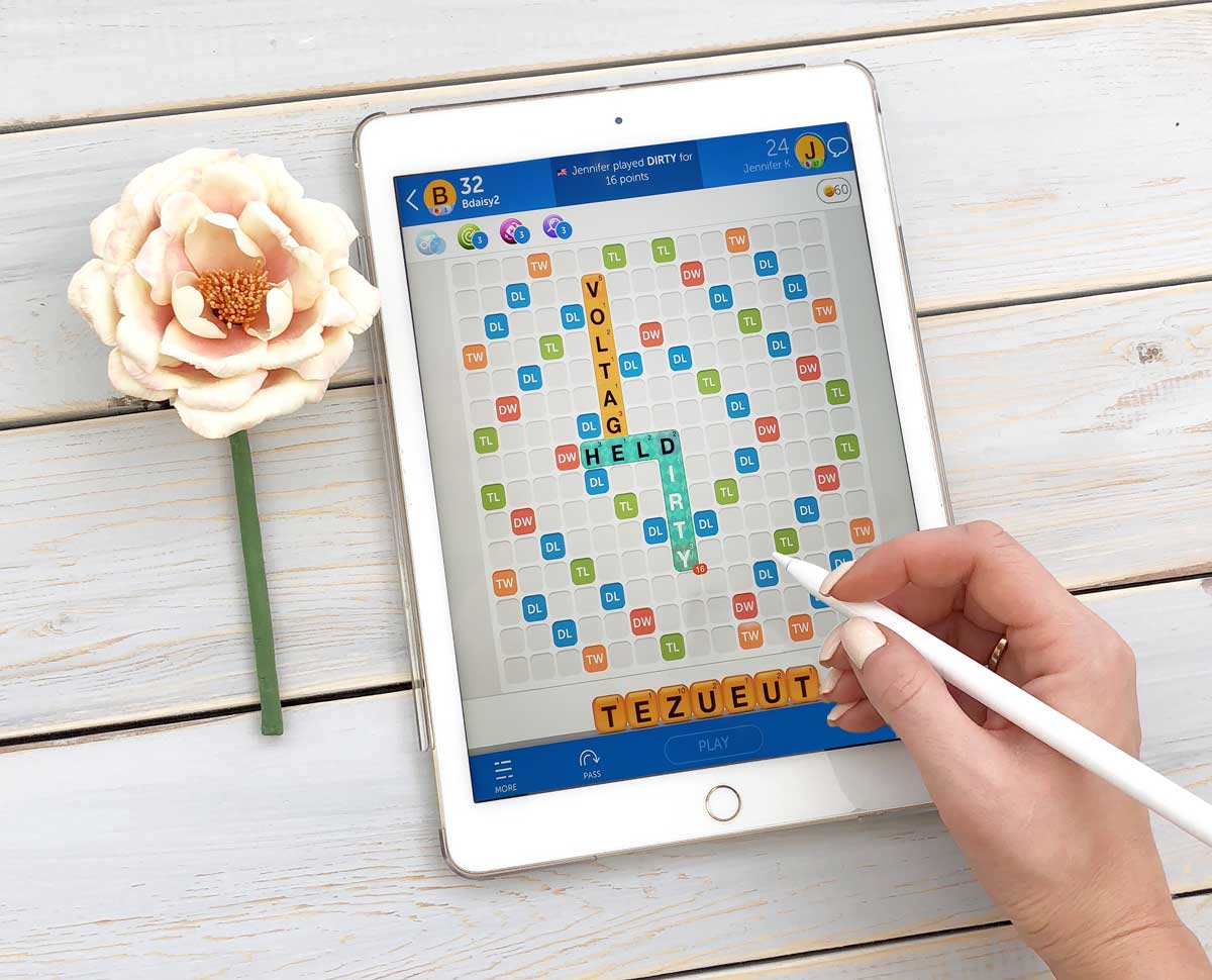 words with friends on tablet