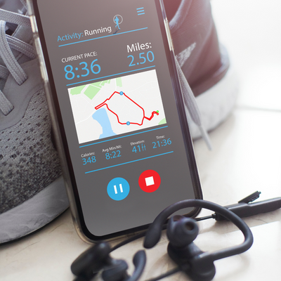 fitness app on phone