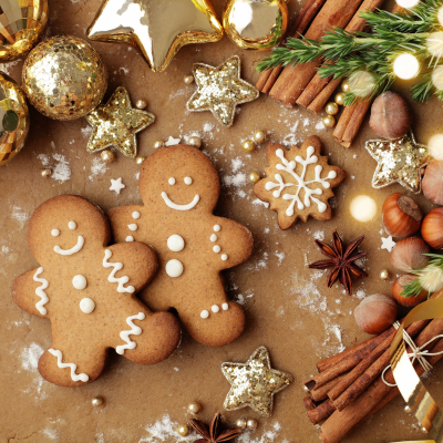 gingerbread cookies on a table