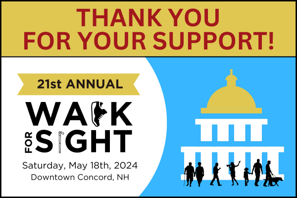 Thank you for your support walk for sight graphic
