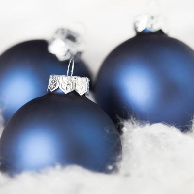 blue ornaments