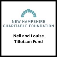 New Hampshire Charitable Foundation logo with the text: Neil and Louise Tillotson Fund below it.