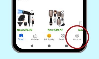 The account button in the bottom right corner of the Walmart App.