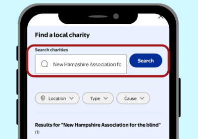 Screenshot of the search box.