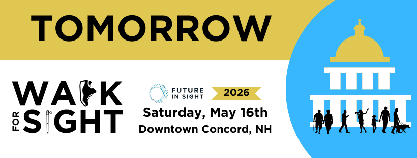 The Walk For Sight is tomorrow in Downtown Concord, NH!