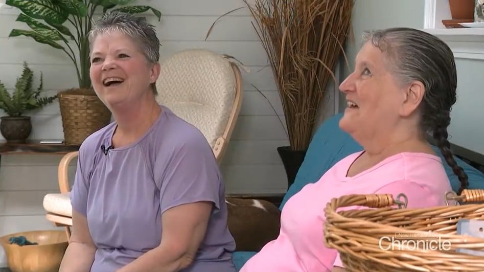 Kathy and Jan laughing.